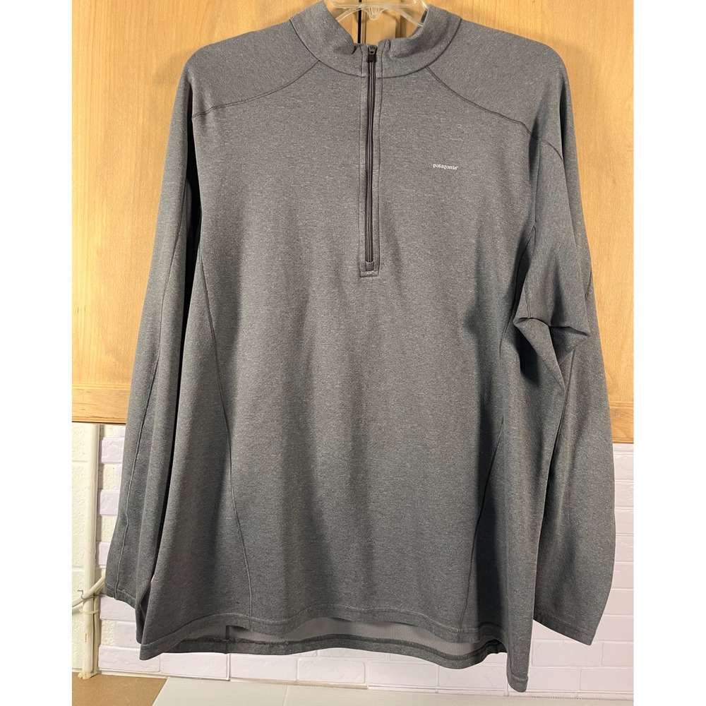 Patagonia Capilene 3 Midweight Pullover Mens XXL Gray 1/4 Zip Base Layer 44410